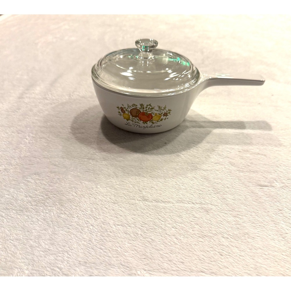 Vintage Corning Ware La Marjolaine 1.5 Pint Saucepan P-81-B Pyrex Lid P-81-C